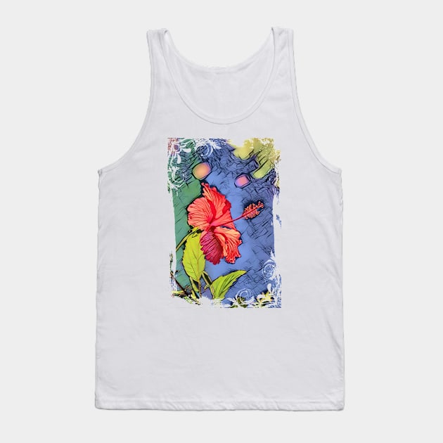 Tropical Hibiscus Flower Design Tank Top by PhotoArts